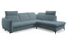 Rohová sedačka Glow, světle modrá látka, pravý roh