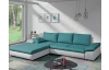 Rohová sedací souprava Bono, petrolejová/světle šedá tkanina