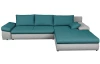 Rohová sedací souprava Bono, petrolejová/světle šedá tkanina