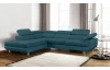 Rohová sedací souprava Lotos, petrolejová tkanina, levý roh