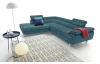 Rohová sedací souprava Lotos, petrolejová tkanina, levý roh