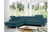 Rohová sedací souprava Lotos, petrolejová tkanina, levý roh