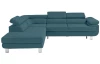 Rohová sedací souprava Lotos, petrolejová tkanina, levý roh
