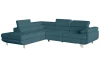 Rohová sedací souprava Lotos, petrolejová tkanina, levý roh