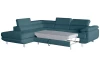 Rohová sedací souprava Lotos, petrolejová tkanina, levý roh