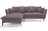 Rohová sedací souprava Gloss, starorůžová látka, levý roh