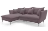 Rohová sedací souprava Gloss, starorůžová látka, levý roh