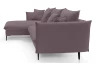 Rohová sedací souprava Gloss, starorůžová látka, levý roh