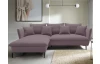 Rohová sedací souprava Gloss, starorůžová látka, levý roh