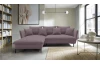 Rohová sedací souprava Gloss, starorůžová látka, levý roh