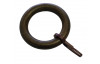 Kroužky s háčky (10 ks) Granát 28 mm, tmavé dřevo