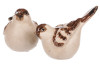 Dekorační soška Keramický hnědý ptáček, mix 2 druhů