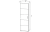 Předsíňová šatní skříň Prego, 55 cm, bílá lesk