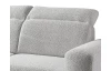 Rohová sedačka Dover, šedo-béžová strukturovaná látka, levý roh