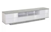 Široká TV skříňka Viva, beton/bílý lesk