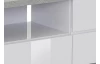 Široká TV skříňka Viva, beton/bílý lesk