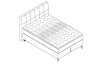 Postel boxspring Nicola 140x200 cm, světle šedá látka