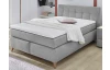 Postel boxspring Nicola 140x200 cm, světle šedá látka