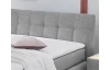 Postel boxspring Nicola 140x200 cm, světle šedá látka