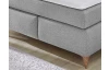 Postel boxspring Nicola 140x200 cm, světle šedá látka