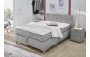 Postel boxspring Nicola 140x200 cm, světle šedá látka