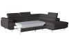 Rohová sedací souprava Lotos, tmavě šedá tkanina, pravý roh