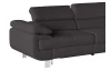 Rohová sedací souprava Lotos, tmavě šedá tkanina, pravý roh