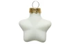 Vánoční ozdoby (12 ks) Hvězdy, krémový lesk/mat, sklo
