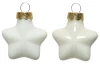 Vánoční ozdoby (12 ks) Hvězdy, krémový lesk/mat, sklo