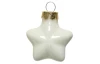 Vánoční ozdoby (12 ks) Hvězdy, krémový lesk/mat, sklo