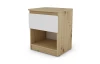 Skříňka/noční stolek Carlos 40 cm, dub artisan/bílá