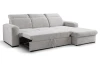 Rohová sedačka Dover, šedo-béžová strukturovaná látka, pravý roh