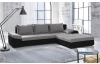 Rohová sedací souprava Bono, středně šedá/černá tkanina