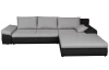 Rohová sedací souprava Bono, středně šedá/černá tkanina