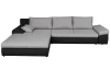 Rohová sedací souprava Bono, středně šedá/černá tkanina
