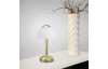 Stolní LED lampa Ventura 29 cm, lesklá mosaz/bílé sklo