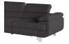 Rohová sedací souprava Lotos, tmavě šedá tkanina, levý roh