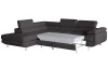 Rohová sedací souprava Lotos, tmavě šedá tkanina, levý roh