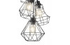 Závěsné stropní osvětlení Meike, 5 drátěných stínidel, černé