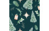 Dekorační polštář Vánoční motiv stromek, zelený, 45x45 cm