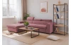 Rohová sedačka Sansa, starorůžová látka, levý roh