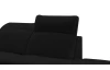 Rohová sedačka Glow, černá látka, pravý roh