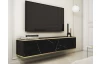 Závěsná TV skříňka Orfeo, 135 cm, imitace mramoru/zlatá