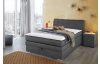 Postel boxspring Amelie 140x200 cm, šedo-hnědá látka