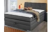 Postel boxspring Amelie 140x200 cm, šedo-hnědá látka