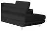 Rohová sedací souprava Lotos, černá tkanina, pravý roh