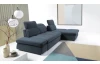 Rohová sedací souprava Focus, modrá látka, pravý roh