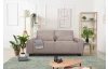 Dvoumístná pohovka Cassino, růžová strukturovaná látka