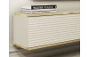 Závěsná TV skříňka Orfeo, 135 cm, béžová struktura/zlatá