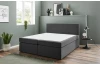 Postel boxspring Aston 160x200 cm, antracitově šedá látka